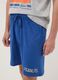 Men's grey short cotton pyjama set with Peanuts print, regular fit_3