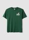 Green pure cotton Peanuts print T-shirt, relaxed fit_4