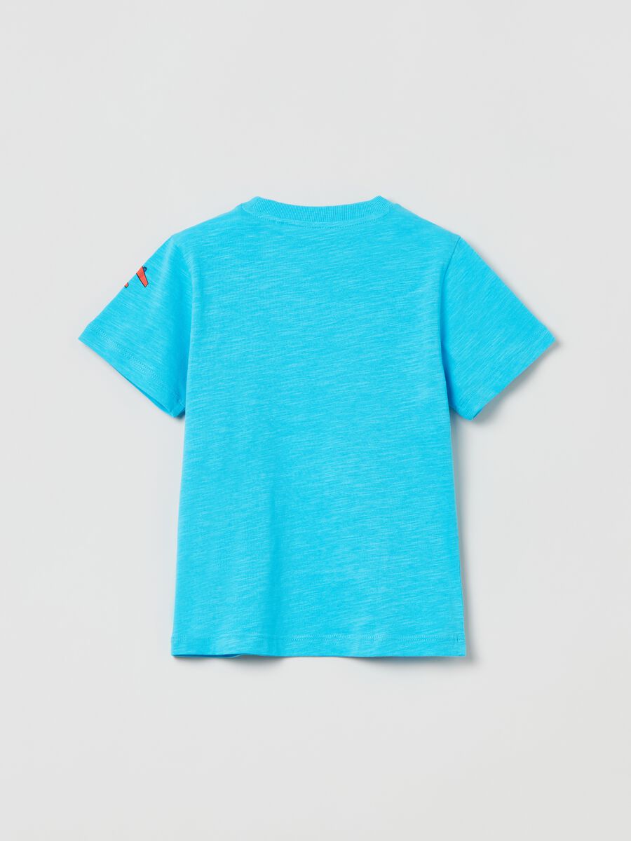 Cotton T-shirt with plane print_1