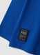 T-shirt blu in puro cotone con girocollo over fit_2