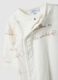 White newborn romper in pure cotton with long sleeves and embroidery_2