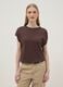 Brown cotton-linen blend short-sleeve T-shirt, regular fit_2