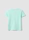T-shirt azul para menina de algod&atilde;o puro com ajuste regular e frase_4