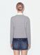 Grey crew-neck cardigan in lyocell and wool blend, oversized fit_2