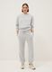 Brown cotton blend regular fit sweatshirt with crew neck_1