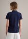 Polo azul de algod&oacute;n org&aacute;nico ajuste regular_3