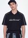 Black pure cotton oversized short-sleeve polo shirt_3