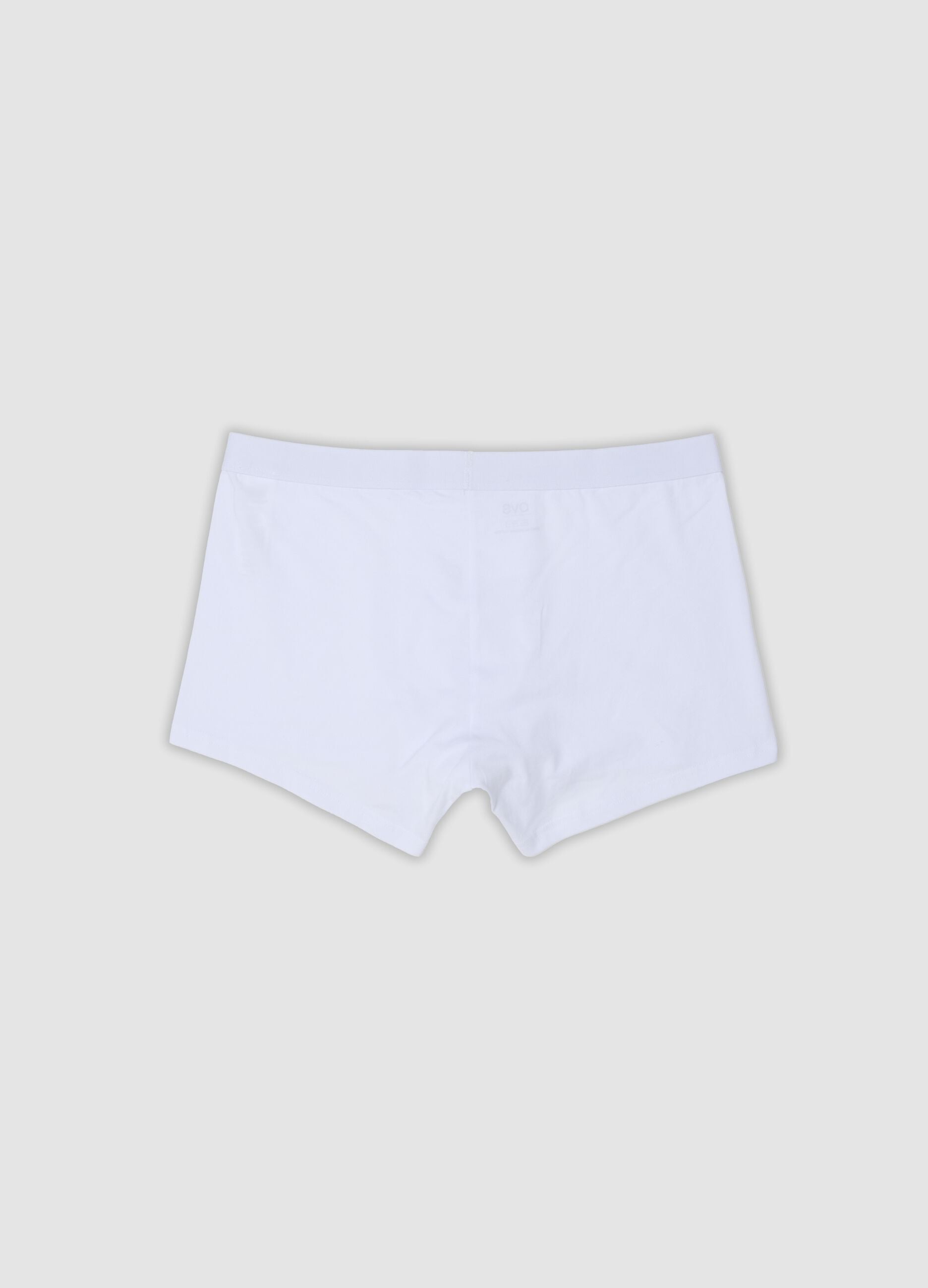 5er-Pack wei&szlig;e Boxershorts aus elastischer Bio-Baumwolle
