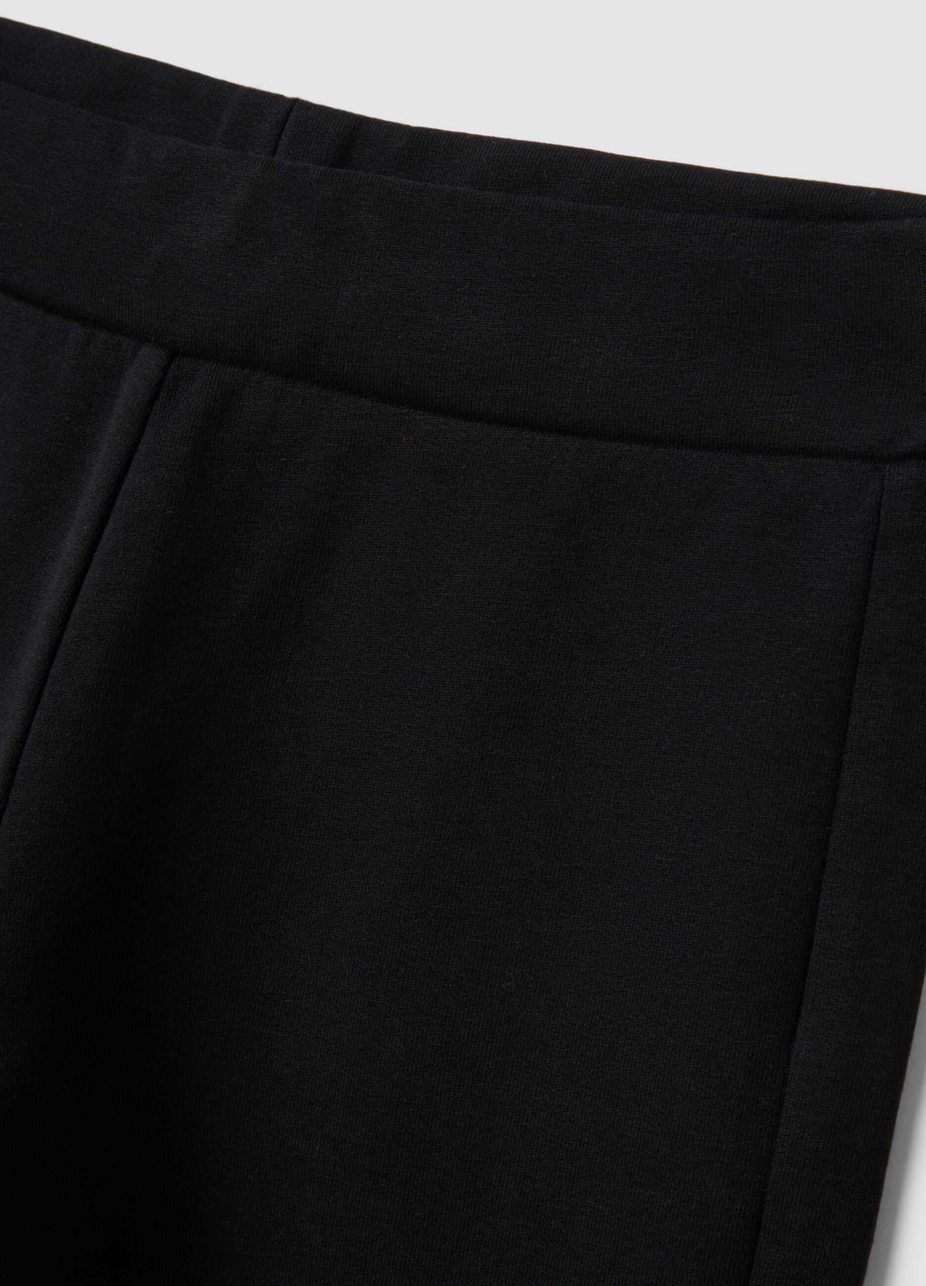 Leggings neri flare in cotone elasticizzato