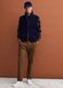Gilet blu con colletto regular fit_1