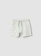 White pure cotton regular fit toddler shorts_0