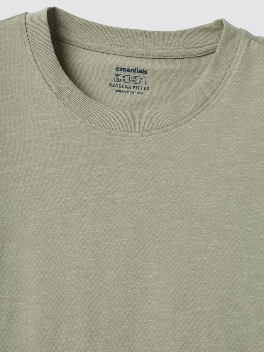 Grey regular-fit short-sleeve pure cotton T-shirt_2