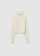 Girls' white turtleneck regular fit sweater_3