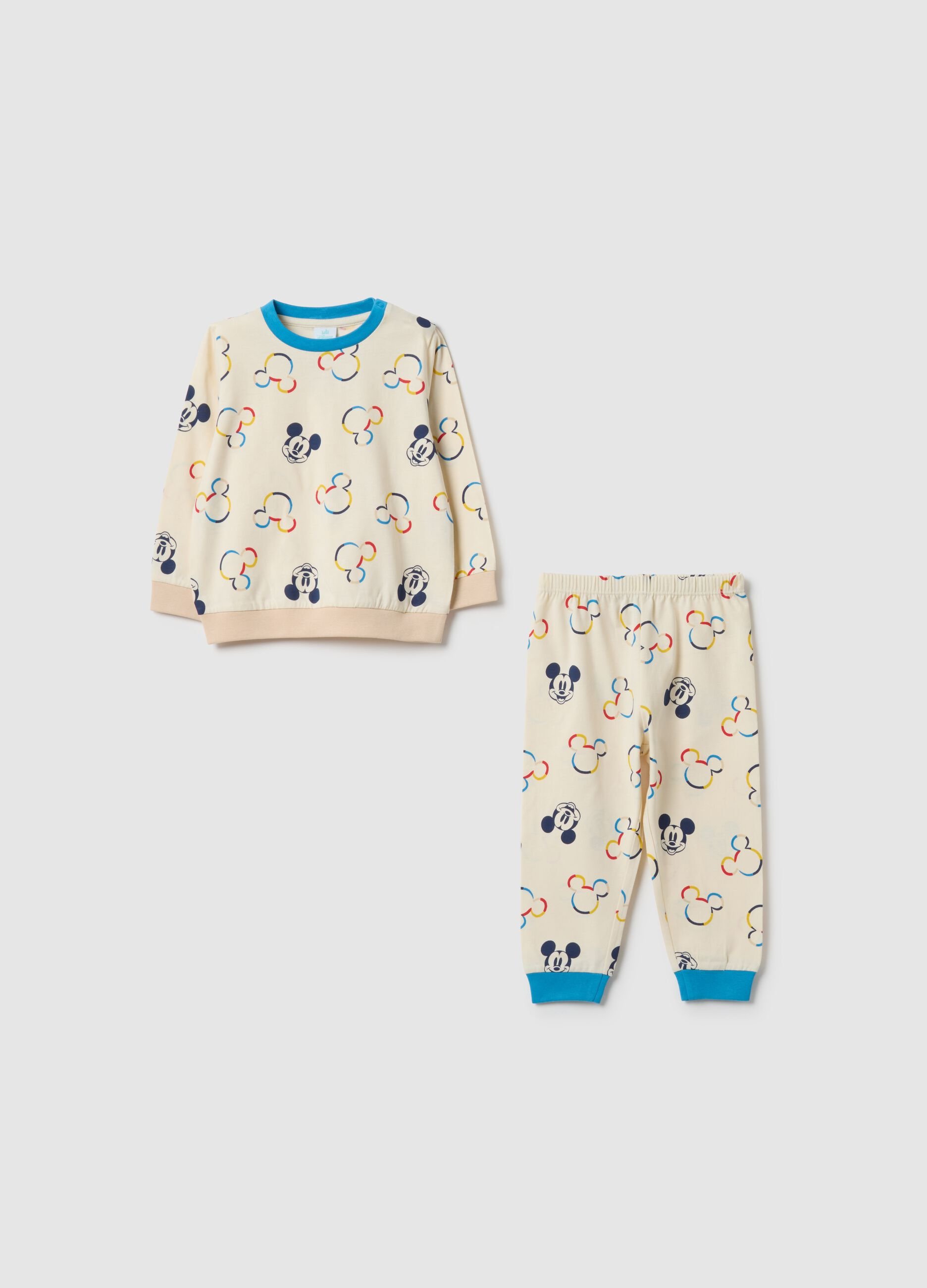 Multicolour newborn pyjamas in pure cotton regular fit with prints
