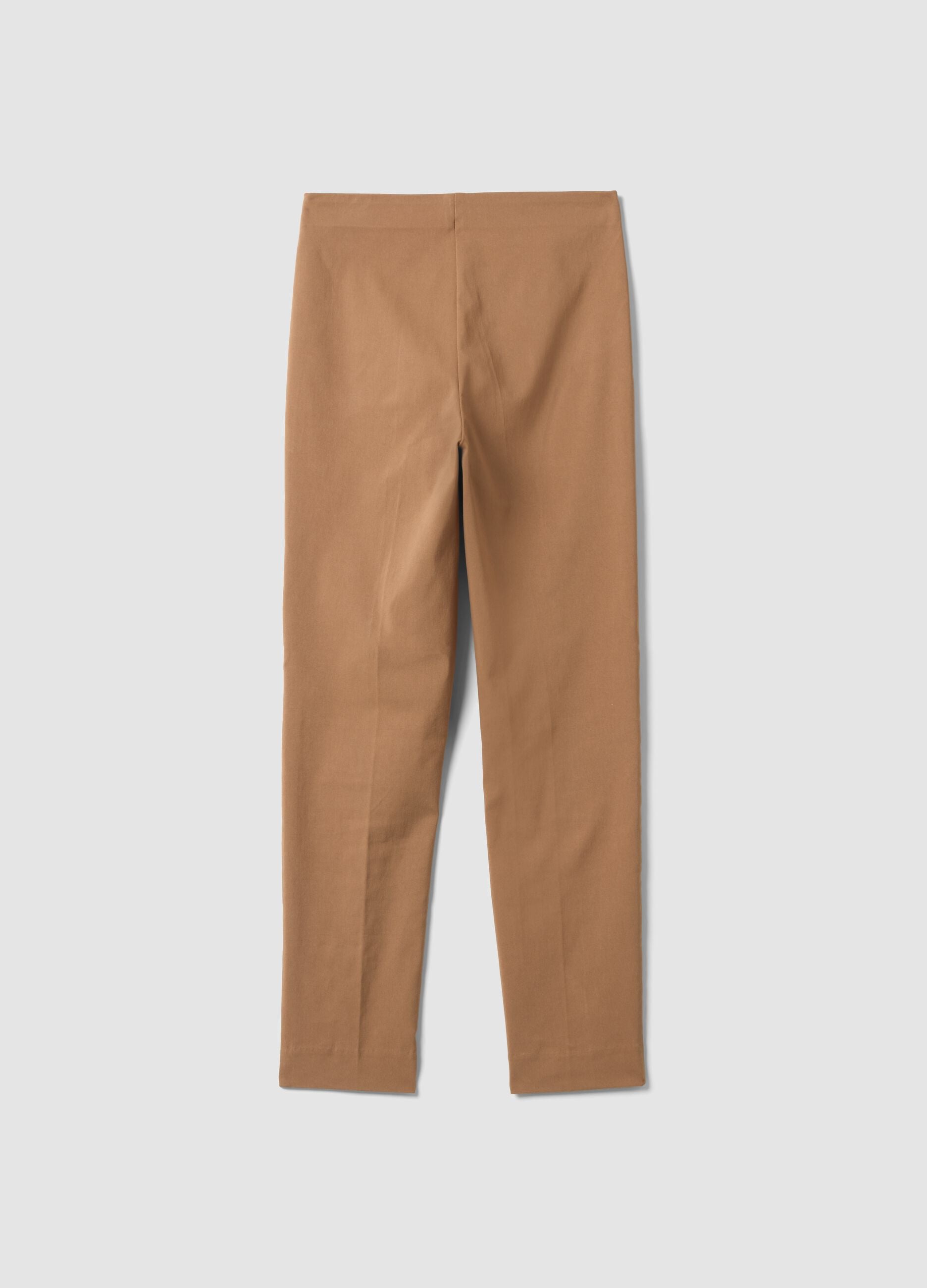 Braune Slim-Fit-Leggings aus elastischer Viskose