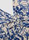 Blauer, elastischer Badeanzug mit Blumenprint_5