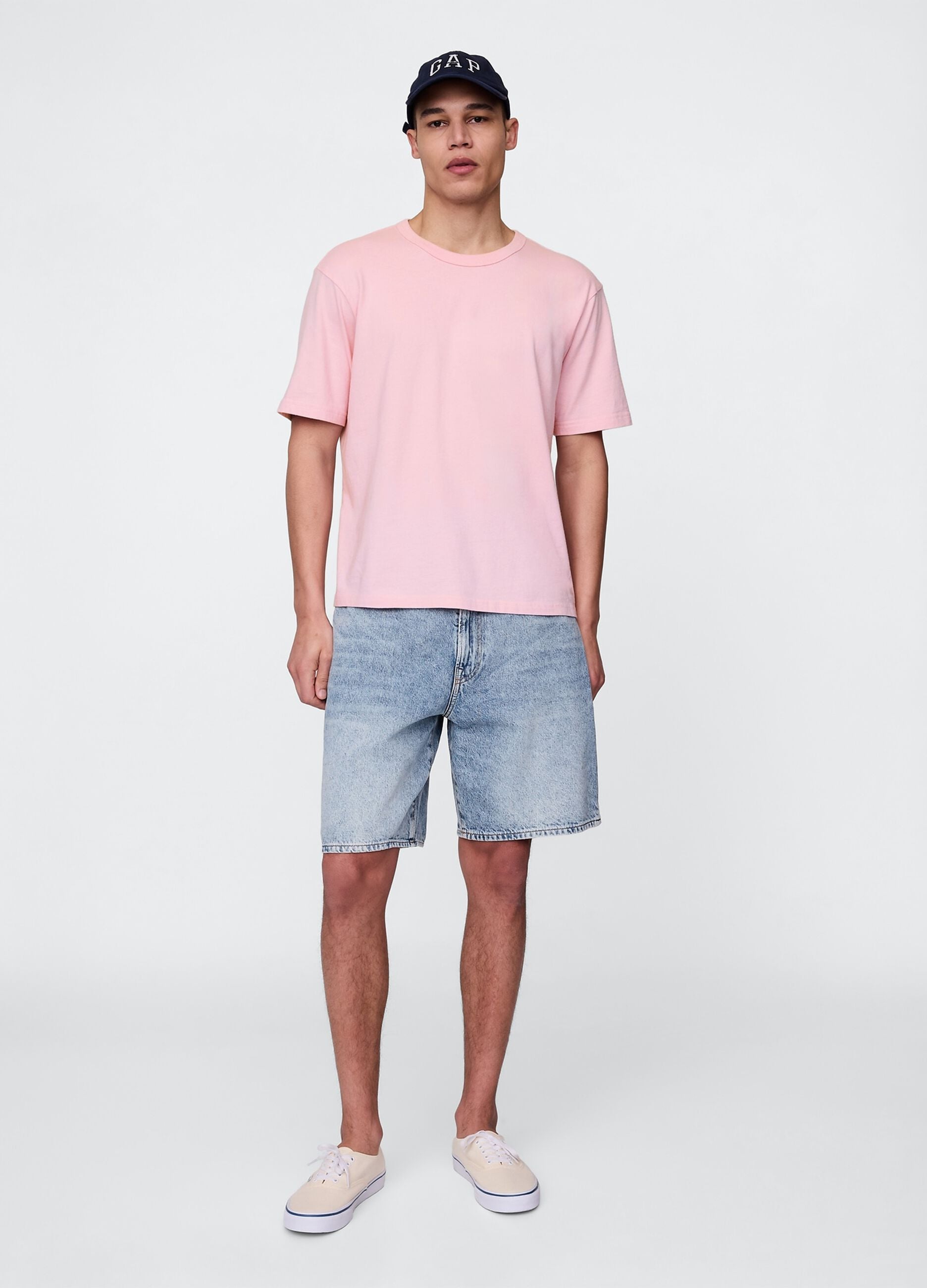 Blaue Jeans-Bermudas