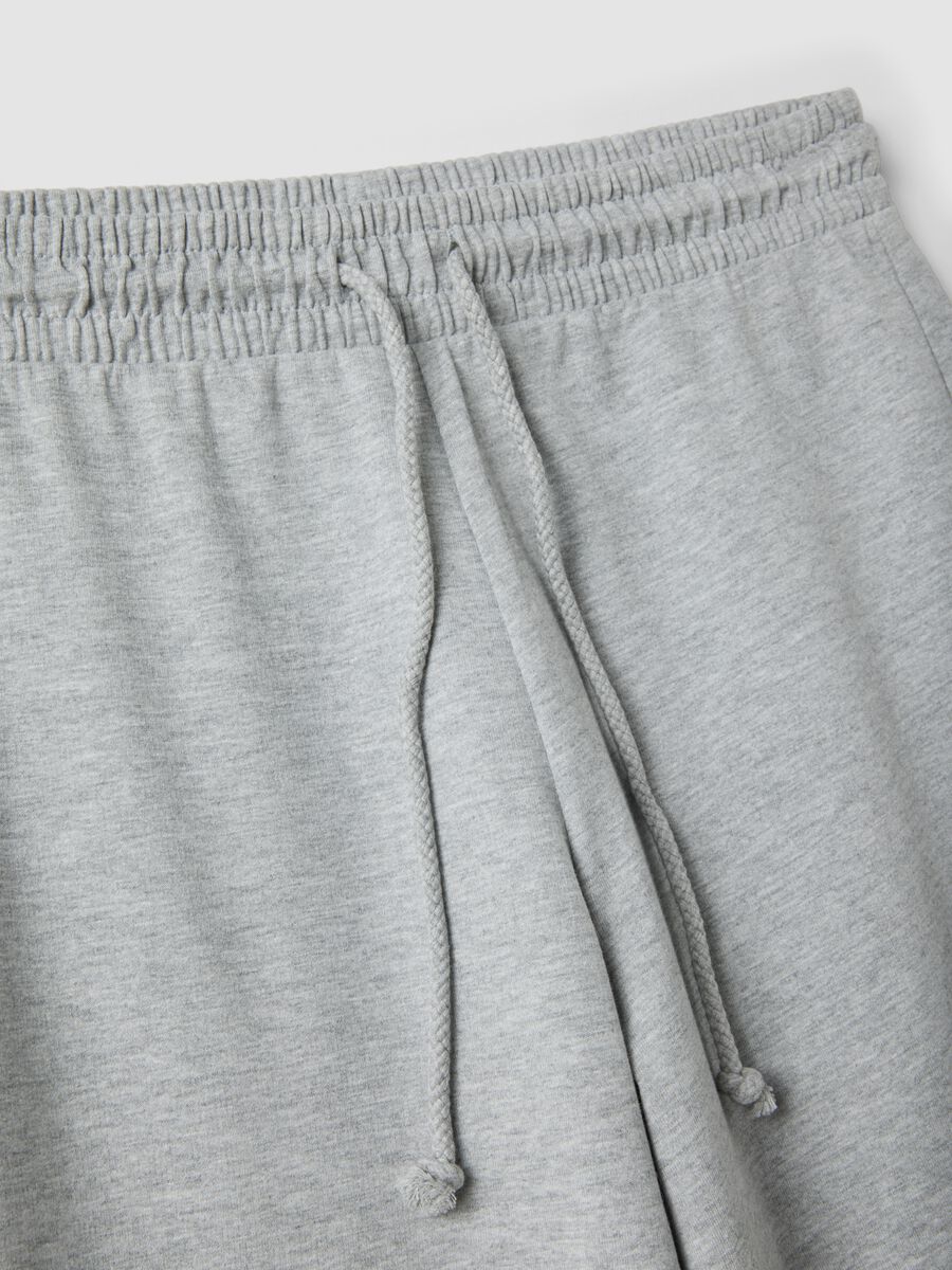Pantaloni jogger grigi baggy fit in puro cotone_1