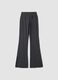 Grey flared leggings in stretch fabric_2