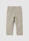 Striped trousers in linen and cotton_0