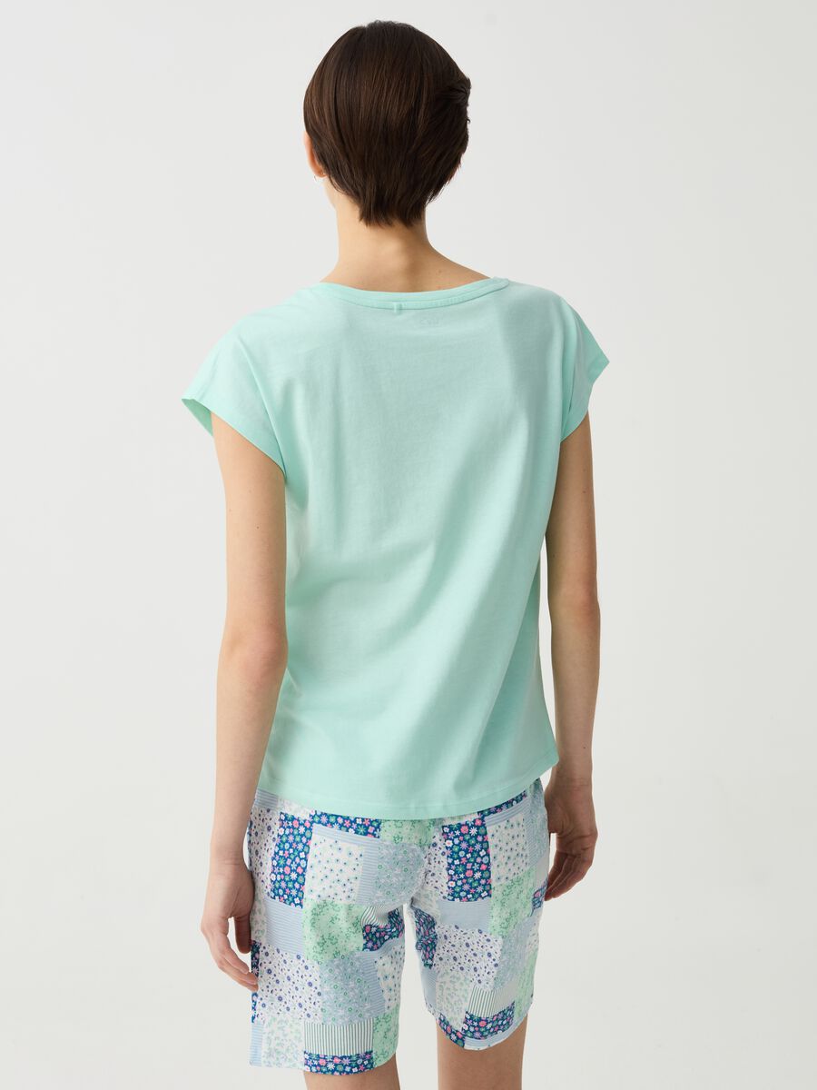 Pijama de algodón con estampado patchwork_1
