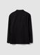 Black stretch viscose blazer with classic lapels_2