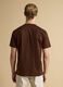 Brown pure cotton jersey T-shirt with relaxed fit crew neck_3