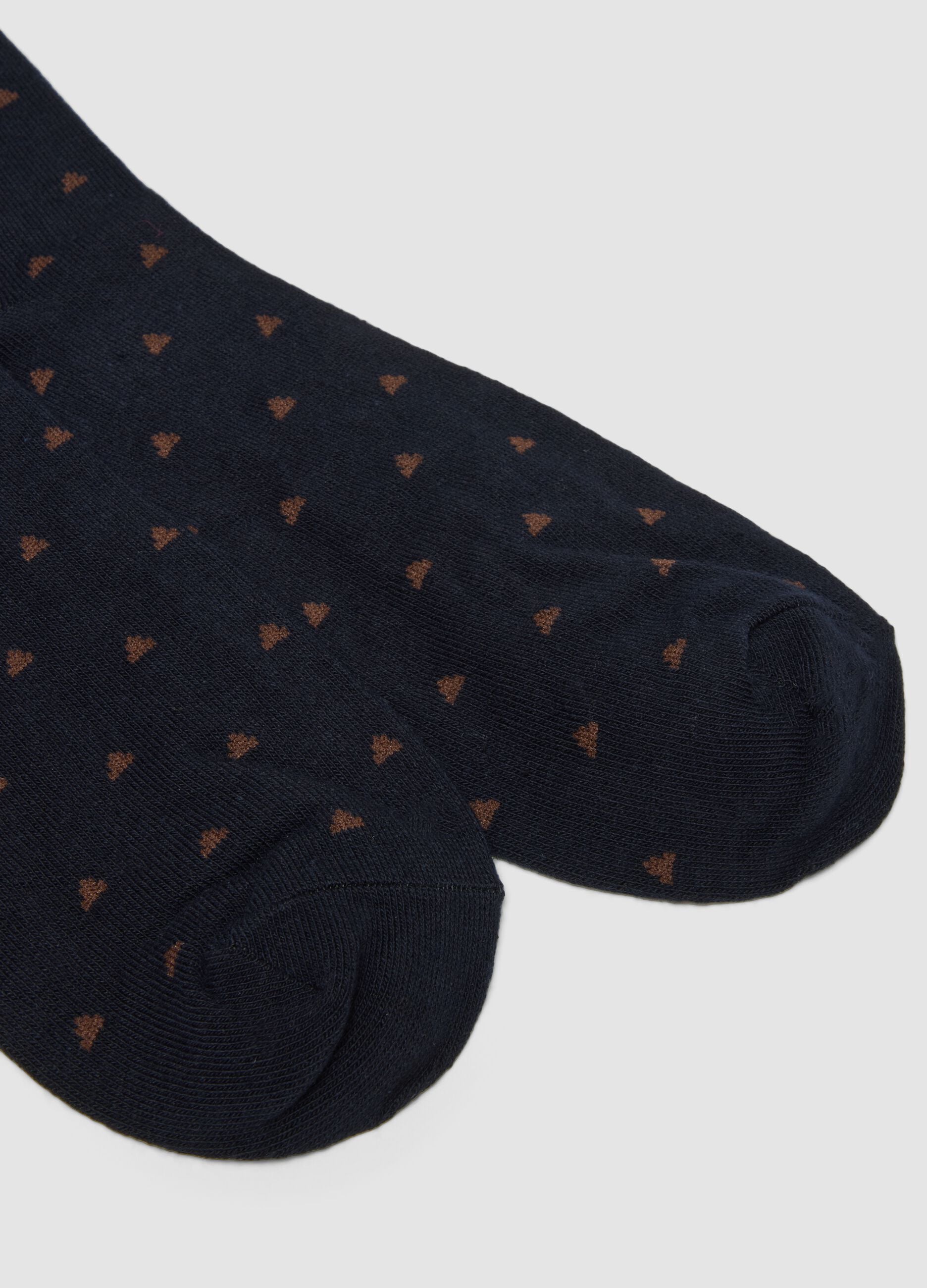 3er-Pack lange blaue Socken aus elastischer Bio-Baumwolle