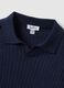 Long sleeve blue pure cotton polo shirt for children regular fit_2