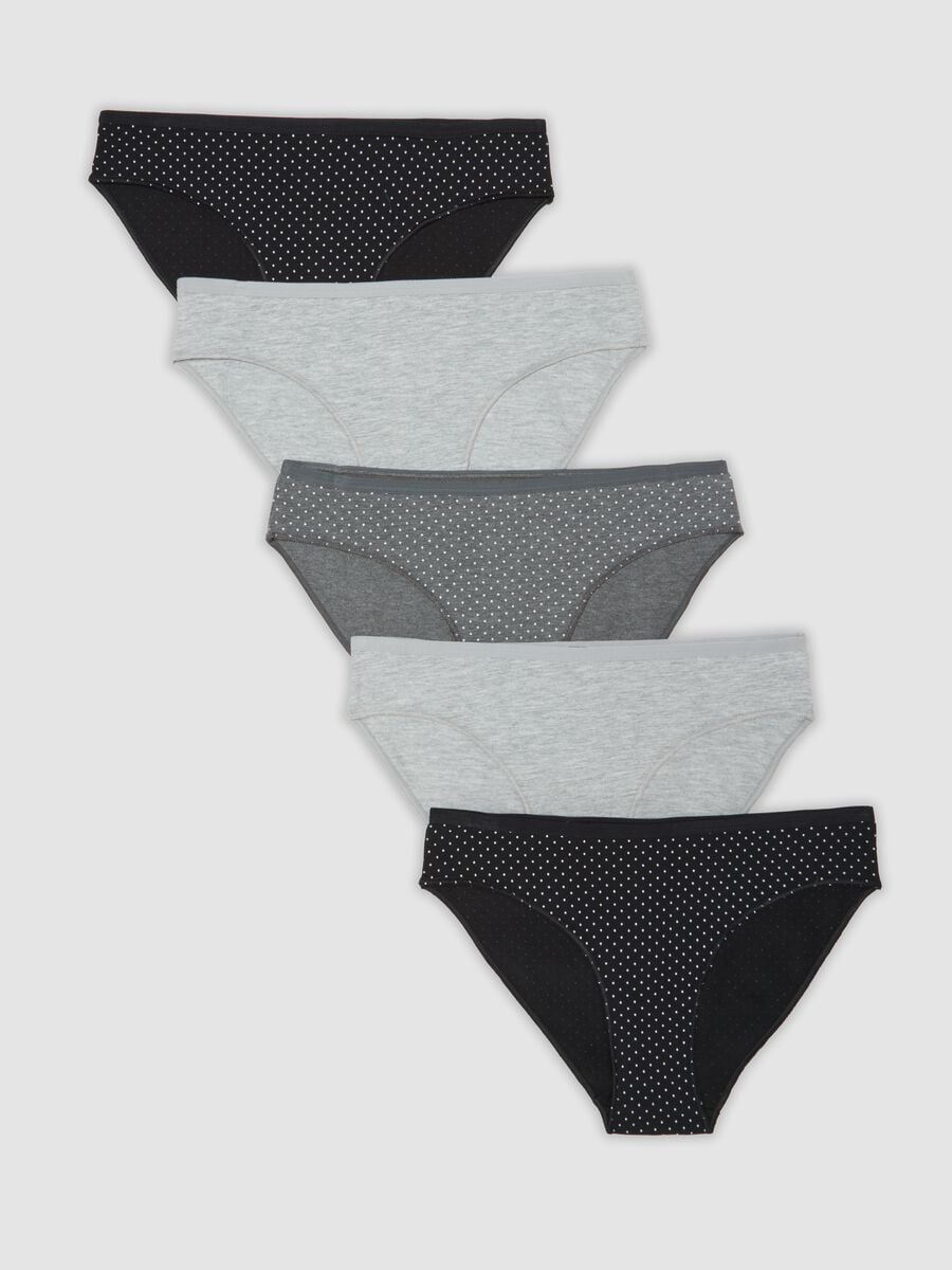 5er-Pack schwarze Slips aus Stretchmaterial_0