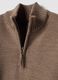 Brown half-zip regular-fit jumper in jersey knit_1