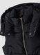 Black padded gilet with hood and zip_4