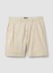 Beige stretch cotton chino shorts_4