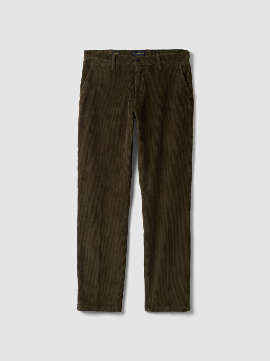 Cal&ccedil;as chino verdes regular fit em algod&atilde;o el&aacute;stico canelado_4