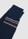 Tripack short cotton blend socks with multicolour stripes regular fit_2