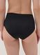 Black high-waisted Brazilian briefs in stretch fabric with a shaping effect_2