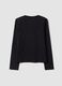Schwarzes Langarm-T-Shirt aus Jersey aus reiner Baumwolle, Regular Fit_6