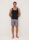 Blue organic cotton checked pyjama shorts_0