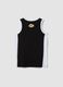Black pure cotton vest top_4