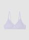 Girls&rsquo; purple stretch cotton triangle bra_0