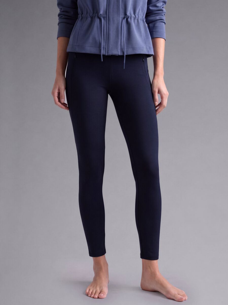 Blue stretch-fabric leggings ALTAVIA STUDIO_2