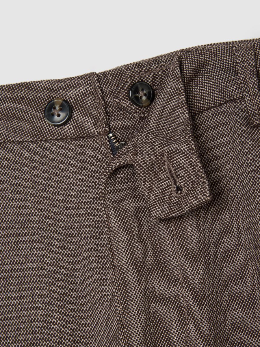 Brown Comfort Fit Chino Trousers_5