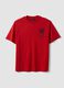 Rotes Relaxed-Fit T-Shirt aus reiner Baumwolle mit Stickerei_4