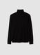 Maglia nera in misto viscosa a Dolcevita_0