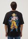 T-shirt preta 100% algod&atilde;o com estampado Dragon Ball Z_3
