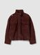 Red genuine leather jacket in regular fit_4