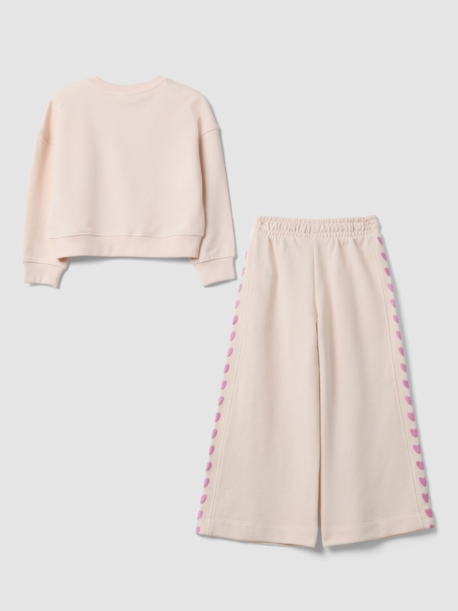 Rosa Jogginganzug aus Baumwollmix mit Lilo-&-Stitch-Prints f&uuml;r M&auml;dchen_1