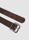 Cintura marrone in vera pelle con borchie_1