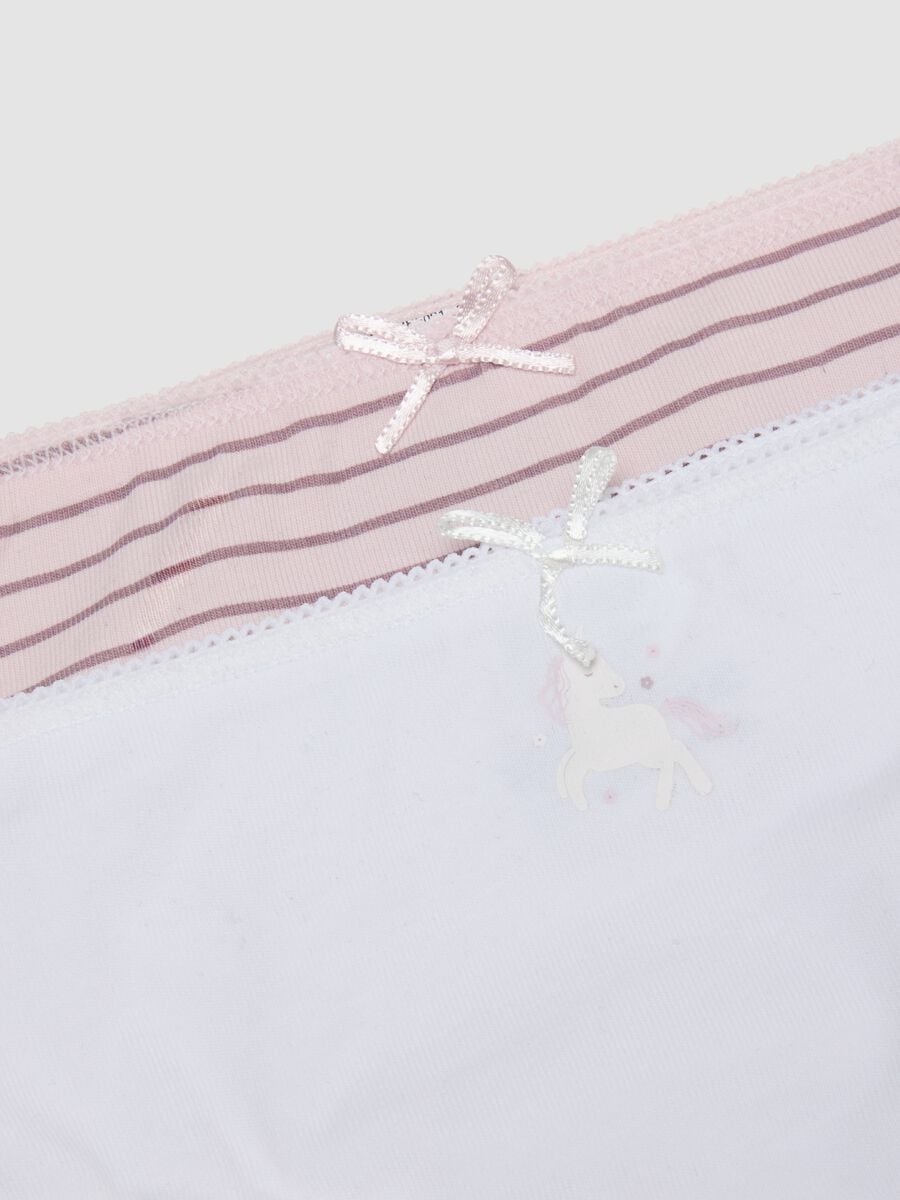 3-pack of multicolour organic stretch-cotton knickers for baby girl_3