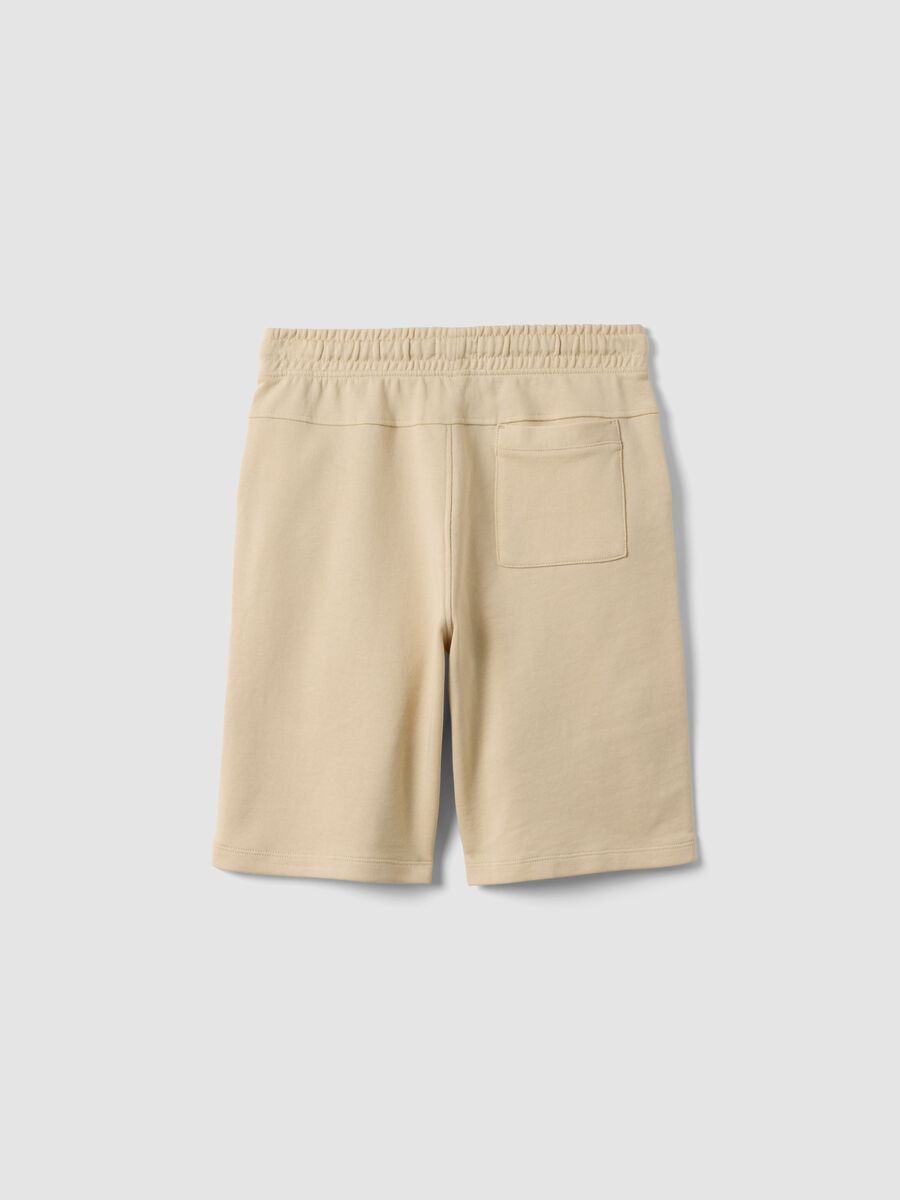 Boys&rsquo; beige pure cotton comfort-fit shorts_1